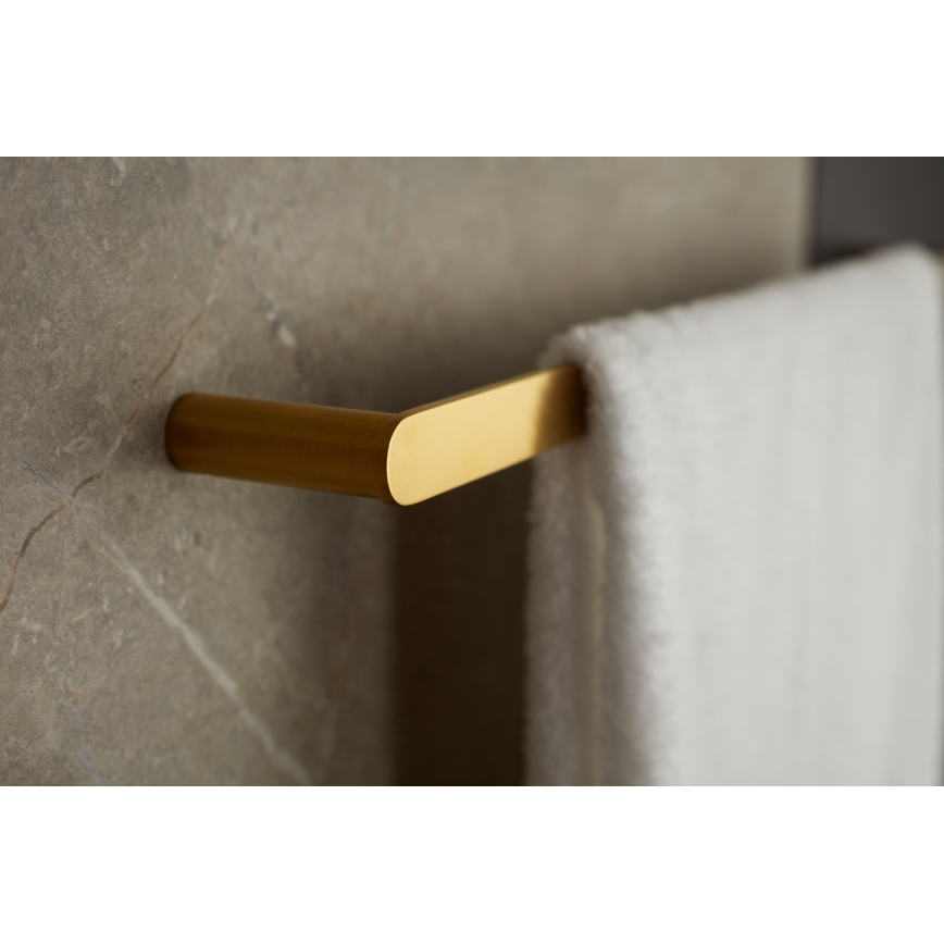 KFA Armatura 864-025-31 - Wand-Handtuchhalter 24 cm Edelstahl/geschliffen golden