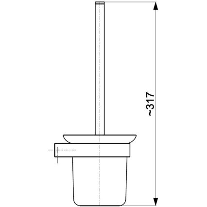 KFA Armatura 864-031-00 - Toilettenbürste wandmontiert glänzendes Chrom