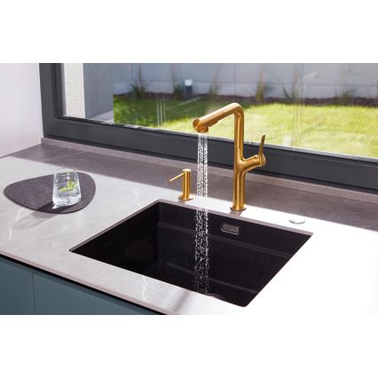 KFA Armatura 990-100-31 - Einbau-Seifenspender DUERO Edelstahl/geschliffen golden