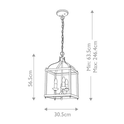 Kichler - Ketten-Kronleuchter LARKIN 3xE14/60W/230V anthrazit