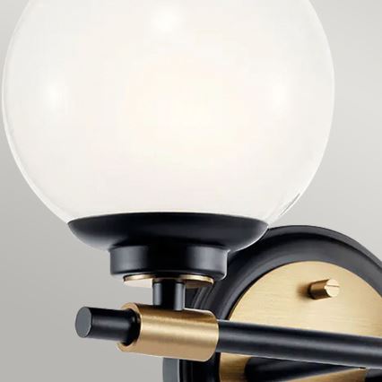 Kichler - LED-Badezimmer-Wandleuchte BENNO 2xLED/3W/230V schwarz/gold IP44