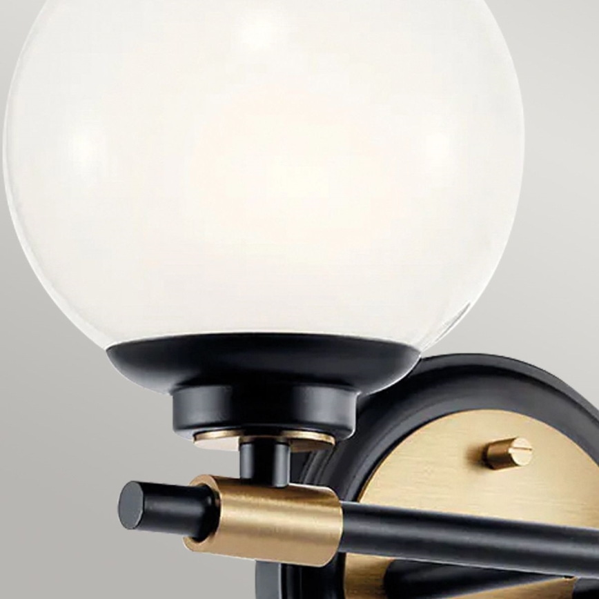 Kichler - LED-Badezimmer-Wandleuchte BENNO 2xLED/3W/230V schwarz/gold IP44