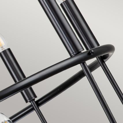 Kichler - Kronleuchter mit Kette CAPITOL HILL 12xE14/40W/230V schwarz