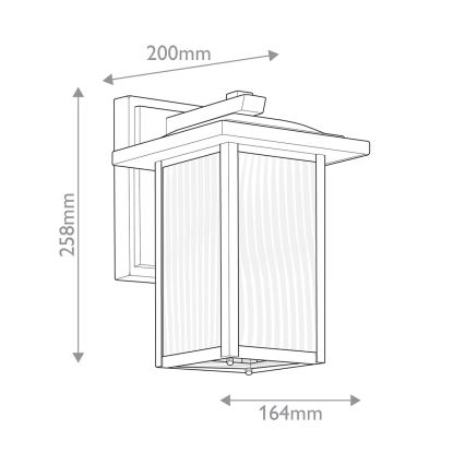 Kichler - Außenwandleuchte CAPPANNA S 1xE27/60W/230V IP44 schwarz