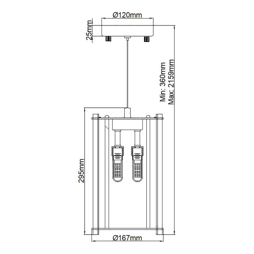 Kichler - LED-Badezimmer-Hängeleuchte CRYSTAL SKYE 2xG9/3W/230V IP44