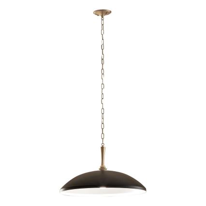 Kichler - Hängeleuchte an Kette DELAROSA 1xE27/60W/230V schwarz/Messing