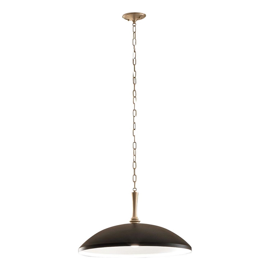 Kichler - Hängeleuchte an Kette DELAROSA 1xE27/60W/230V schwarz/Messing