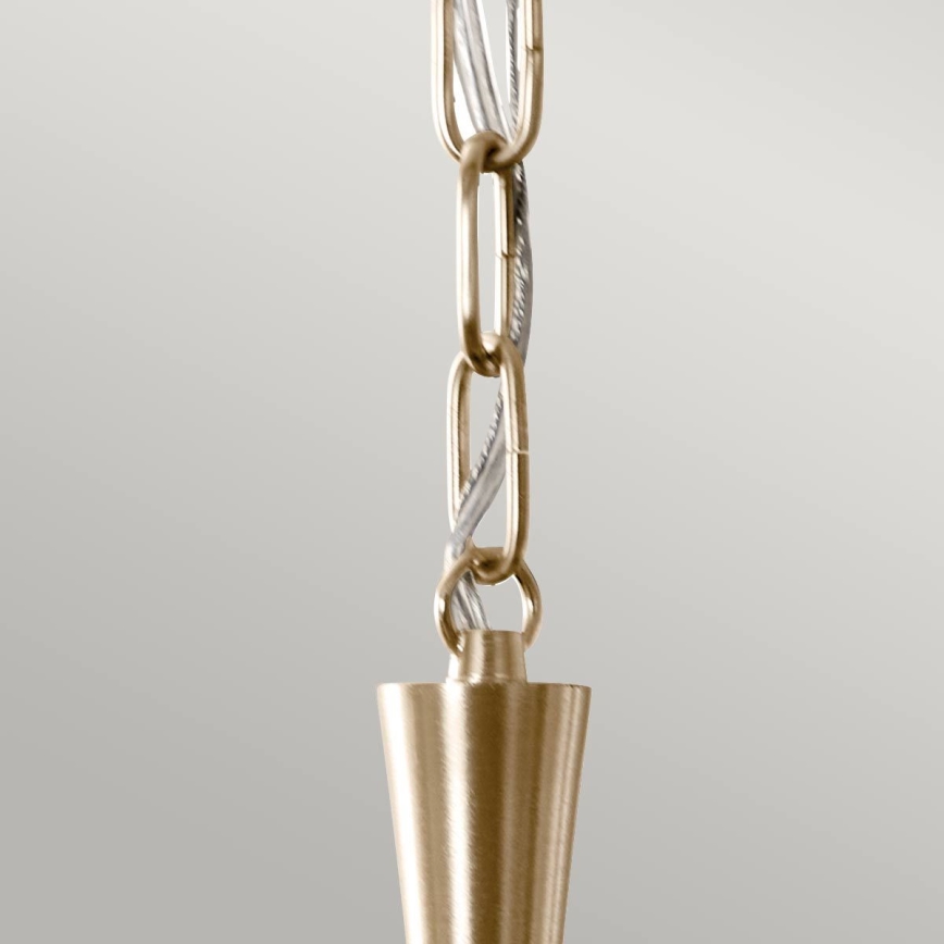 Kichler - Hängeleuchte an Kette DELAROSA 1xE27/60W/230V schwarz/Messing