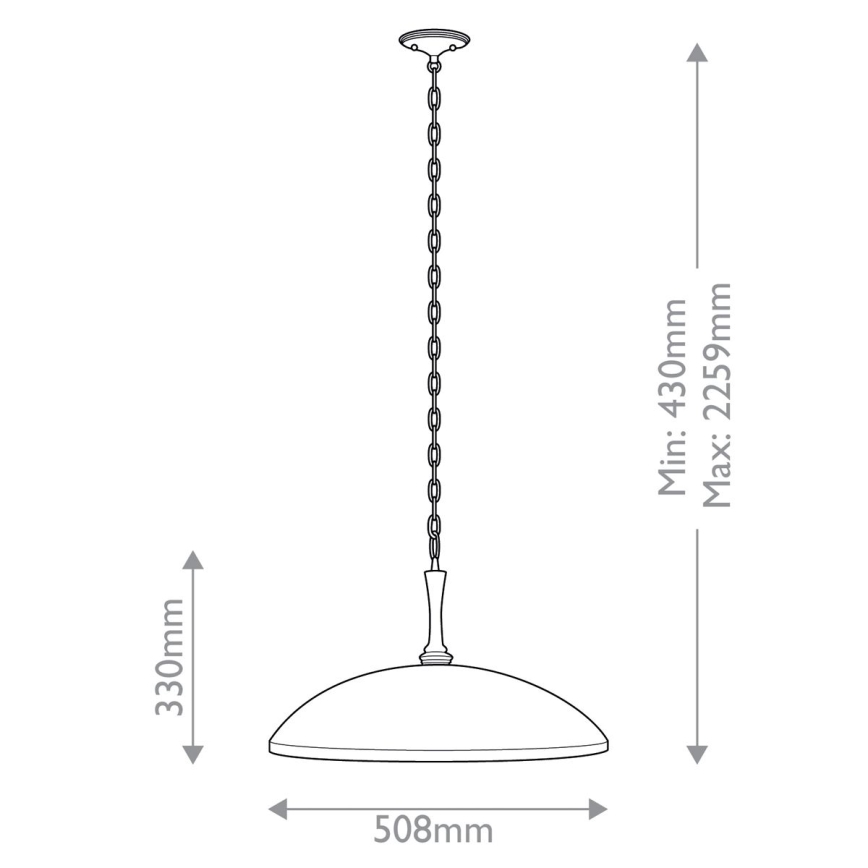 Kichler - Hängeleuchte an Kette DELAROSA 1xE27/60W/230V schwarz/Messing