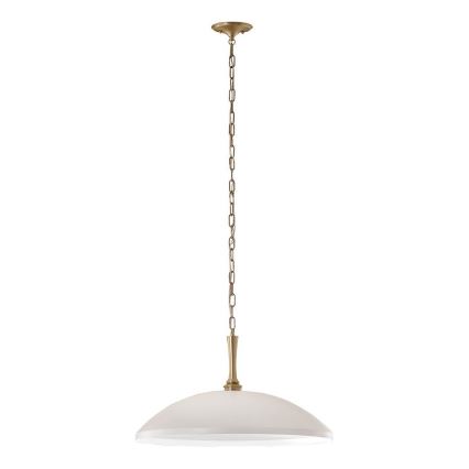 Kichler - Hängeleuchte an Kette DELAROSA 1xE27/60W/230V weiß/Messing