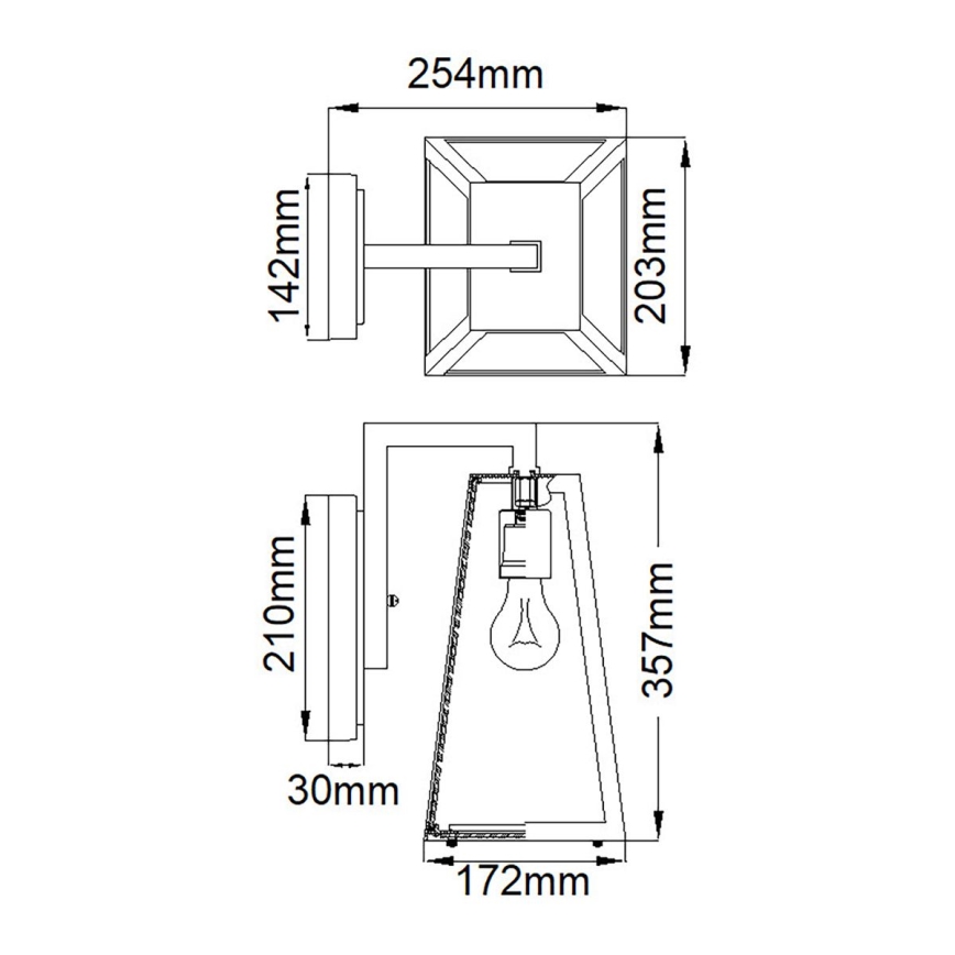 Kichler - Outdoor-Wandleuchte DELISON 1xE27/60W/230V IP44