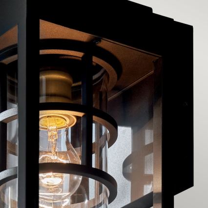 Kichler - Außenwandleuchte HONE S 1x E27/60W/230V IP44 schwarz