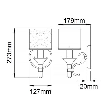 Kichler - Wandleuchte LACEY 1xE14/40W/230V mattchrom
