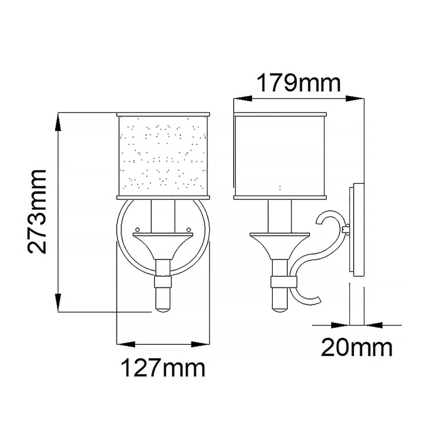 Kichler - Wandleuchte LACEY 1xE14/40W/230V mattchrom
