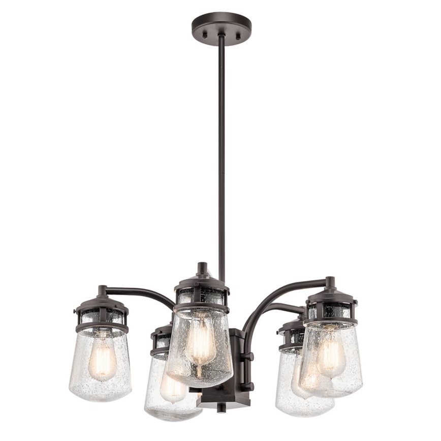 Kichler - Outdoor-Hängeleuchte an Stange LYNDON 5xE27/60W/230V IP44