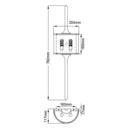 Kichler - LED-Badezimmer-Wandleuchte 2xG9/3,5W/230V IP44