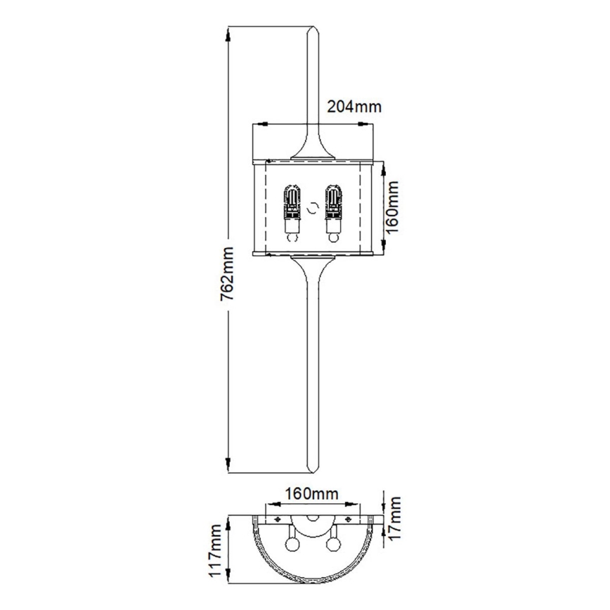 Kichler - LED-Badezimmer-Wandleuchte 2xG9/3,5W/230V IP44