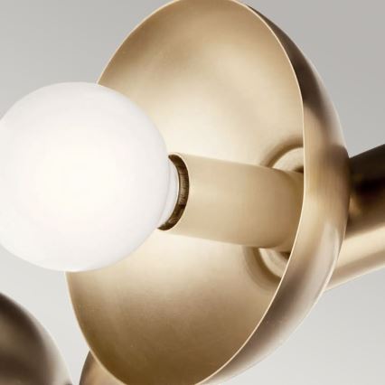 Kichler - Pendelleuchte PALTA mit Kabelabhängung, 9x E14/40W, 230V, goldfarben