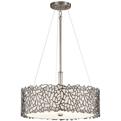 Kichler - Deckenleuchte an Stange SILVER CORAL 3xE27/100W/230V matt Chrom