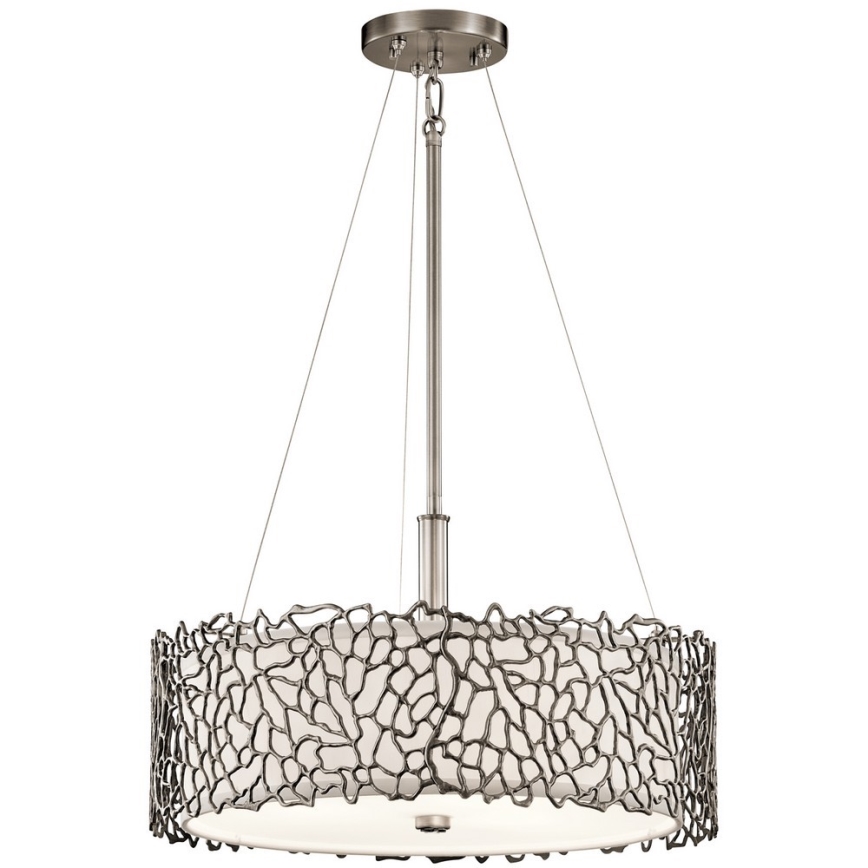 Kichler - Deckenleuchte an Stange SILVER CORAL 3xE27/100W/230V matt Chrom