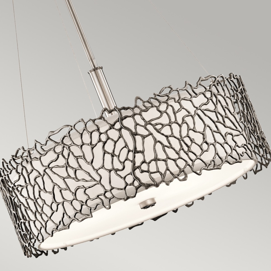 Kichler - Deckenleuchte an Stange SILVER CORAL 3xE27/100W/230V matt Chrom