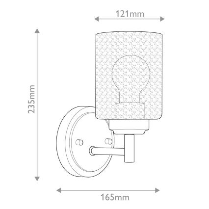 Kichler - Wandleuchte WINSLOW 1xE27/60W/230V Messing