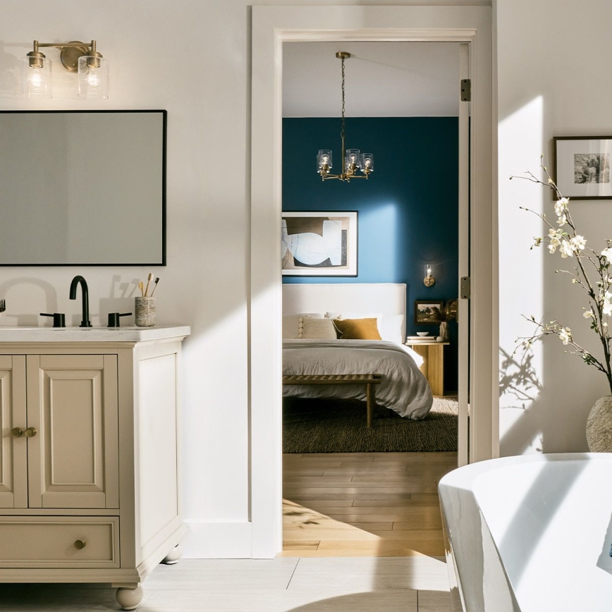 Kichler - Wandleuchte WINSLOW 2xE27/60W/230V Messing