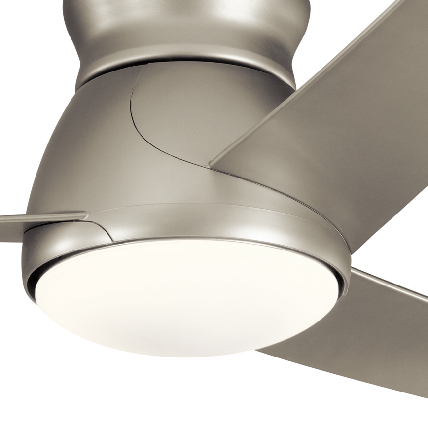 Kichler - Dimmbarer LED-Deckenventilator ERIS LED/10W/230V matt Chrom IP44 + Fernbedienung