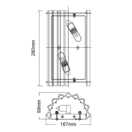 Kichler - LED-Badezimmer-Wandleuchte CRYSTAL SKYE 2xG9/3W/230V IP44