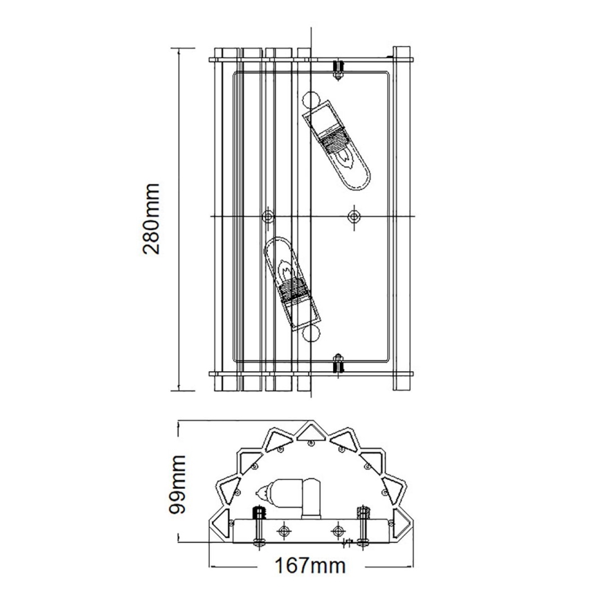Kichler - LED-Badezimmer-Wandleuchte CRYSTAL SKYE 2xG9/3W/230V IP44