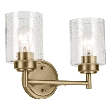 Kichler - Wandleuchte WINSLOW 2xE27/60W/230V Messing