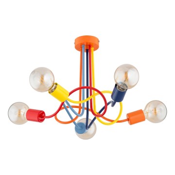 Kinder-Anbauleuchte WINGO 5xE27/15W/230V bunt