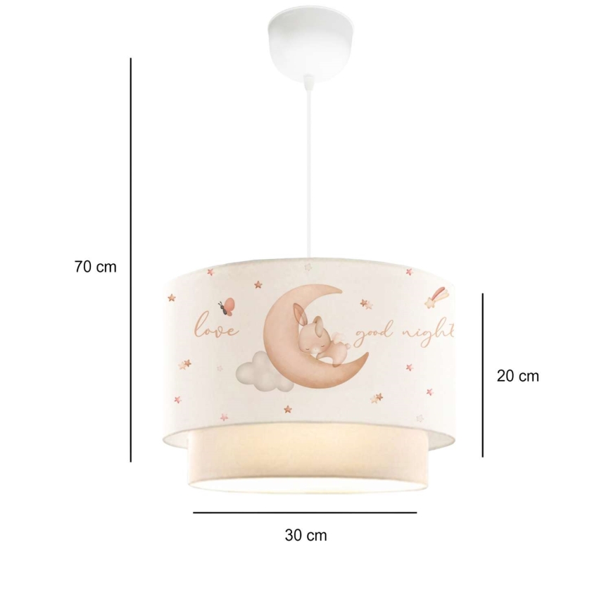 Kinder-Deckenleuchte CANDY 1xE27/40W/230V weiß/beige