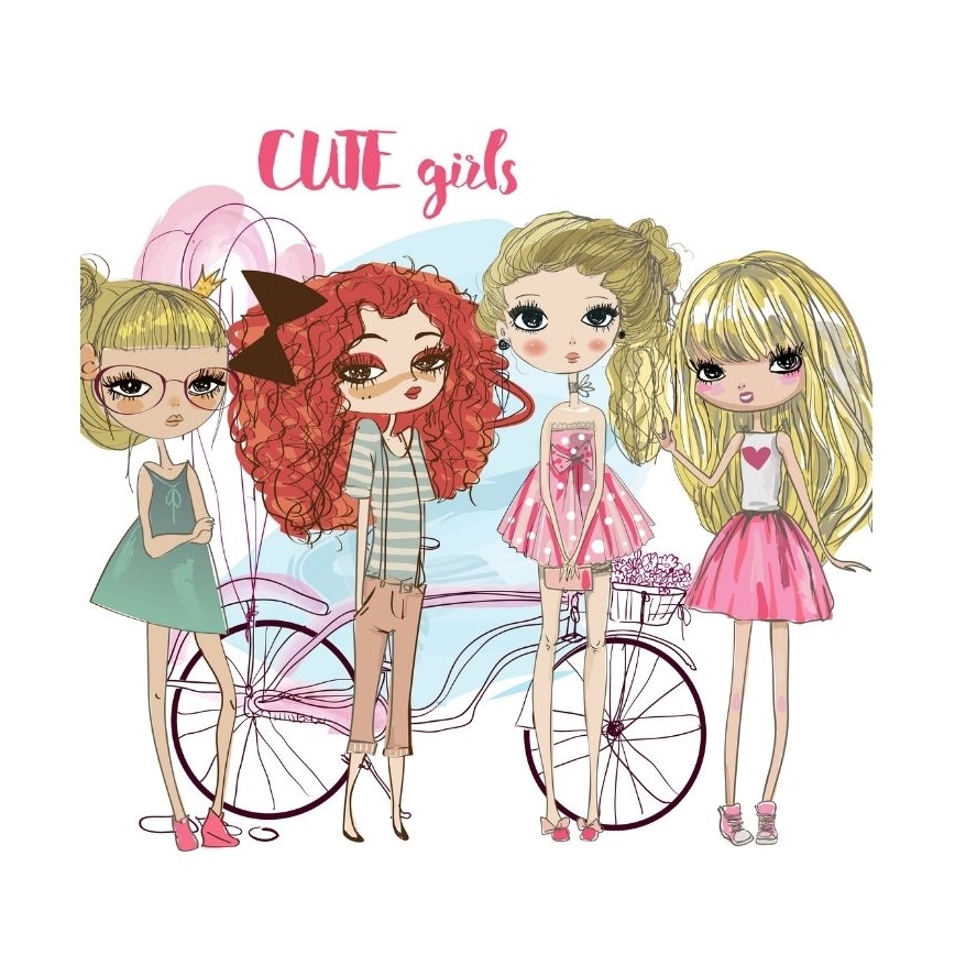 Kinder-Deckenleuchte GIRLS VIBES 1xE27/60W/230V Ø 40 cm für Mädchen