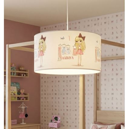 Kinder-Deckenleuchte GIRLS VIBES 1xE27/60W/230V Ø 40 cm Ich liebe Mode