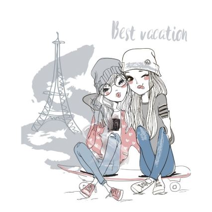 Kinder-Deckenleuchte GIRLS VIBES 1xE27/60W/230V Ø 40 cm Paris