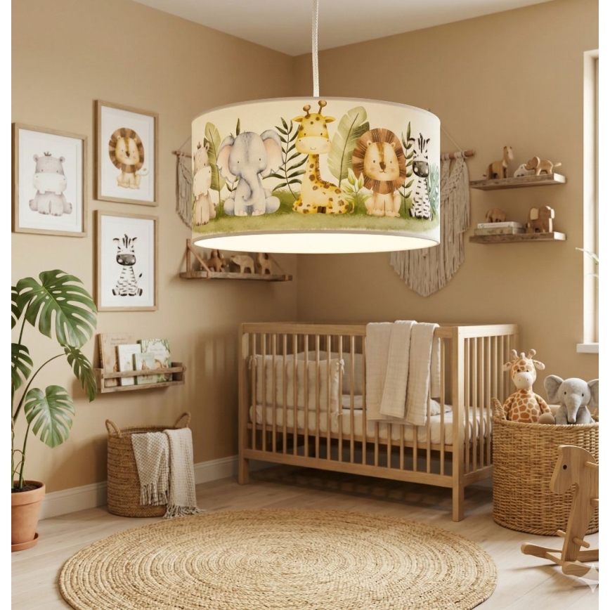Kinder-Deckenleuchte KIDS ROOM 1xE27/60W/230V Ø 40 cm Dschungel
