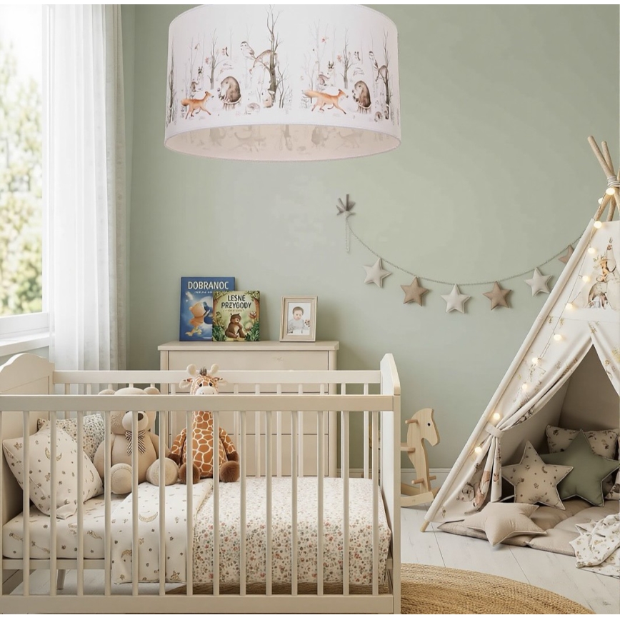 Kinder-Deckenleuchte KIDS ROOM 1xE27/60W/230V, Ø 40 cm, mit Tiermotiven