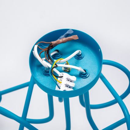 Kinder-Deckenleuchte OXFORD 5xE27/15W/230V blau