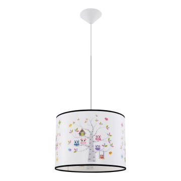 Kinder-Hängeleuchte OWLS 1xE27/15W/230V d 40 cm Eulen
