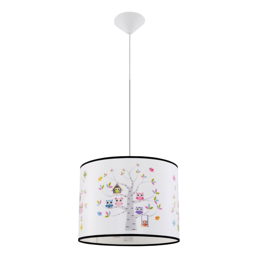 Kinder-Hängeleuchte OWLS 1xE27/15W/230V d 40 cm Eulen