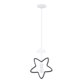Kinder-Pendelleuchte an Kabel STARS 1xE27/20W/230V schwarz/weiß