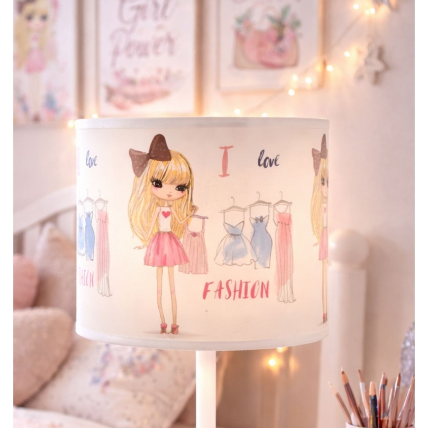 Kinder-Tischlampe GIRLS VIBES 1xE27/60W/230V Ø 18 cm Ich liebe Mode