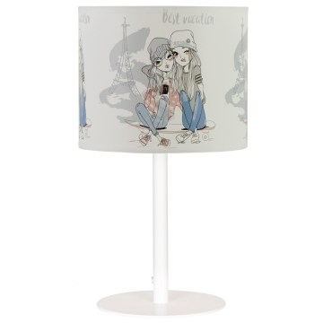Kinder-Tischlampe GIRLS VIBES 1xE27/60W/230V Ø 18 cm Paris