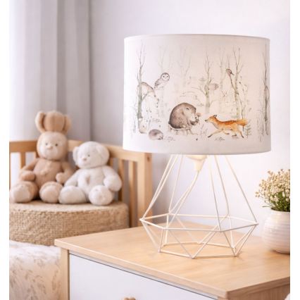Kinder-Tischlampe KIDS ROOM 1xE27/60W/230V Ø 18 cm mit Tiermotiven