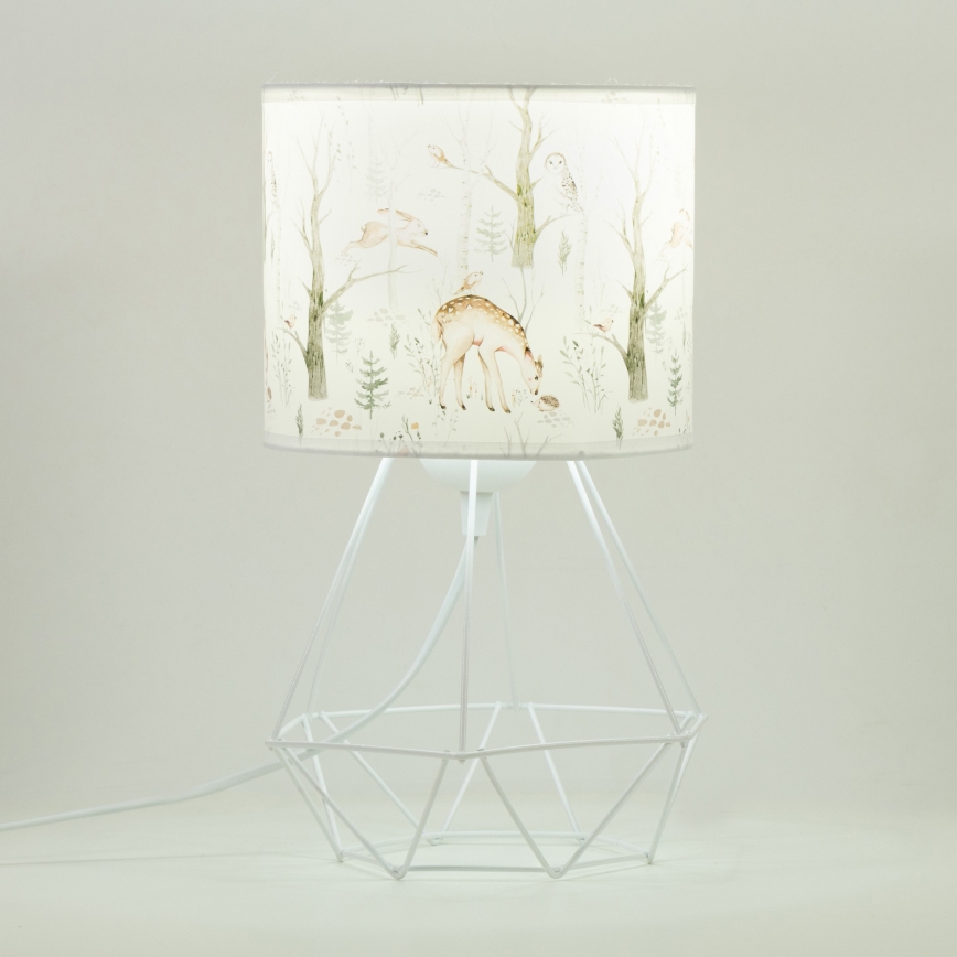 Kinder-Tischlampe KIDS ROOM 1xE27/60W/230V Ø 18 cm Tiermotive