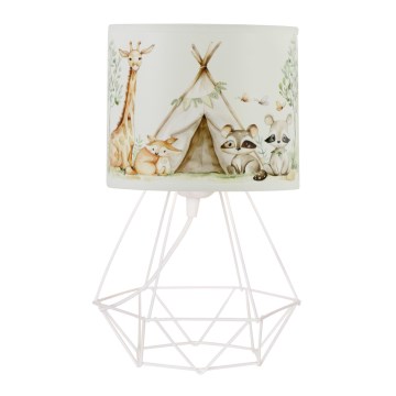 Kinder-Tischlampe KIDS ROOM 1xE27/60W/230V Ø 18 cm, Tiermotive