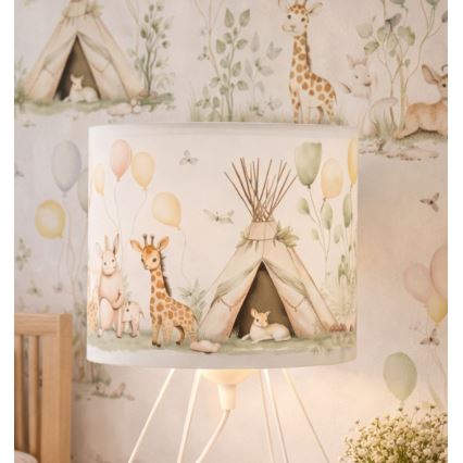 Kinder-Tischleuchte KIDS ROOM 1xE27/60W/230V Ø 18 cm – mit niedlichen Tiermotiven