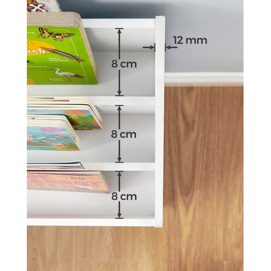 Kinderbücherschrank mit Schublade ANET weiß