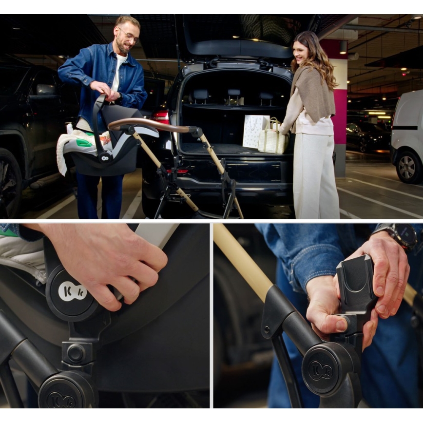 KINDERKRAFT - 3-in-1 Kombi-Kinderwagen MOOV 2 XL Air Grey